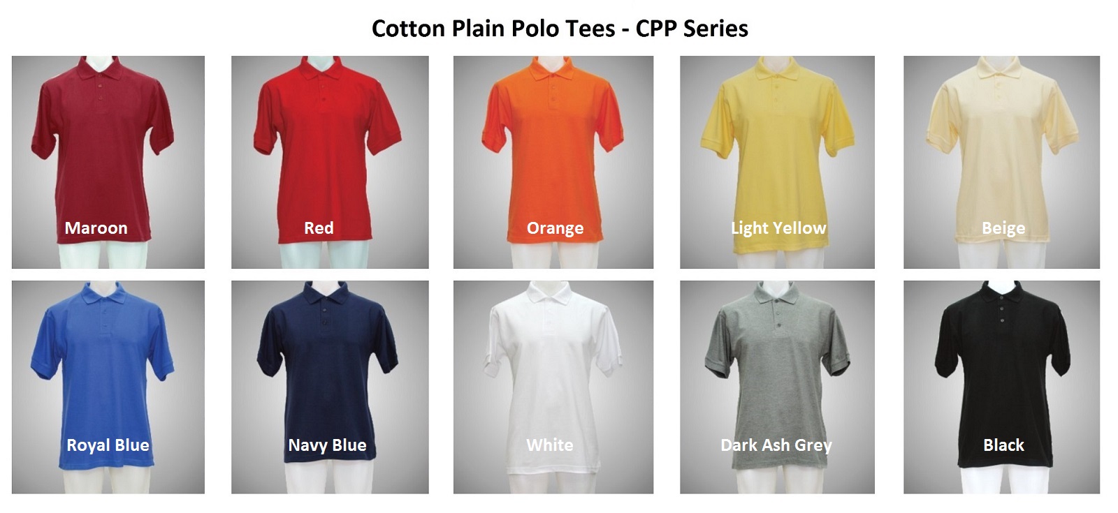Cotton Plain Polo Tees (image for) Cotton Plain Polo Tees